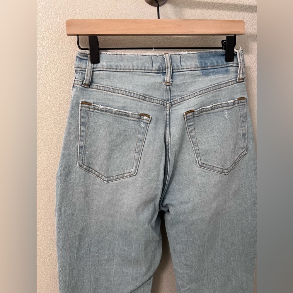 Abercrombie & Fitch Curve Love The Ankle Straight Ultra Hi Rise Jeans Blue Sz 4s - Picture 9 of 11